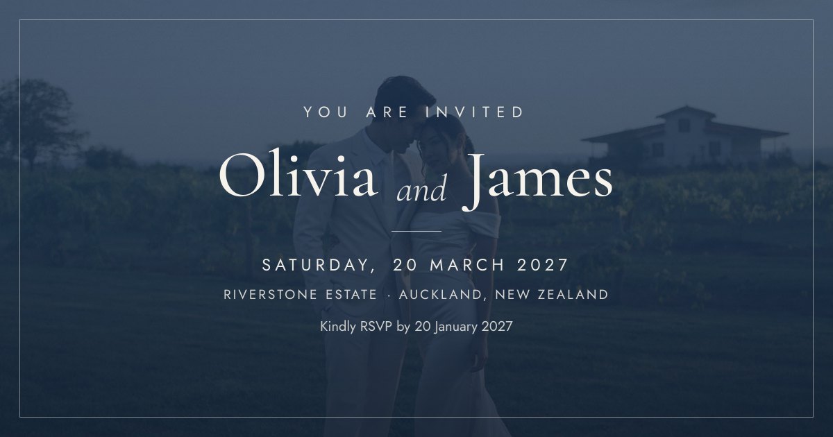Invitation card as it appears in a chat